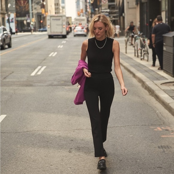 MELANIE LYNE Madison Snakeskin Pull-on Slacks in Black on Black (18) (NWOT) - Picture 2 of 16